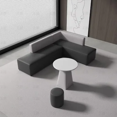 Simple Creative Office Leisure Living Room Sets for Villa Reception Training Wait Areas Tea Table Sofa Combination for