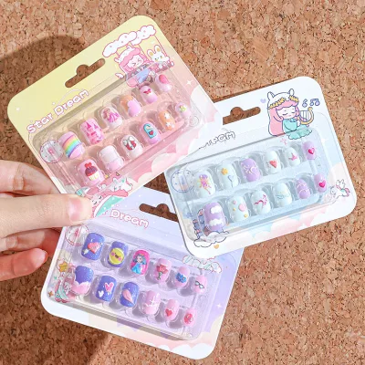 Children Cartoon Nail Stickers Baby Toy Nail Tips Self-Adhesive Manicure Stickers New Cute Princess