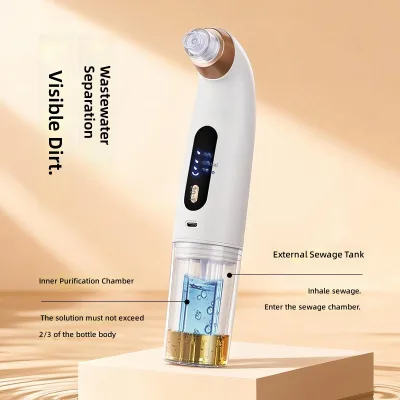 Electric Rotation USB Powered ABS Material Blackhead Suction Device Hot Compress Hand Held Waterproof Household Facial Cleansing