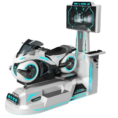 9D Single-Person Cycling Virtual Reality Racing Simulator Indoor Metal Arcade for Shopping Airport Adventure Park Fiberglass