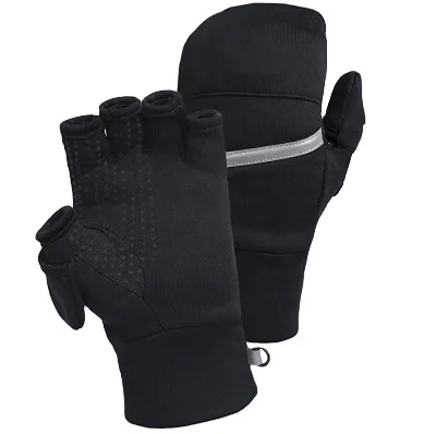2 in 1 Winter Warm Sports Touchscreen Reflective Lightweight Motorcycle Fleece Running Glove Mittens