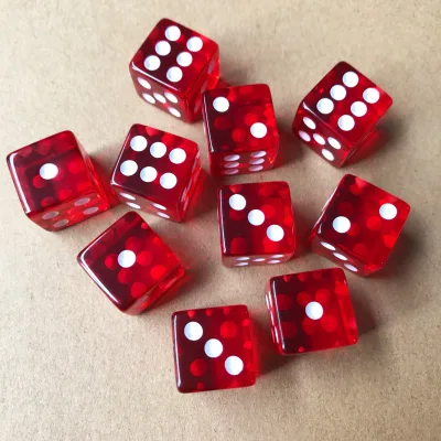 16mm Transparent square Corner Point Dice 1.6cm Color Game Acrylic Dice