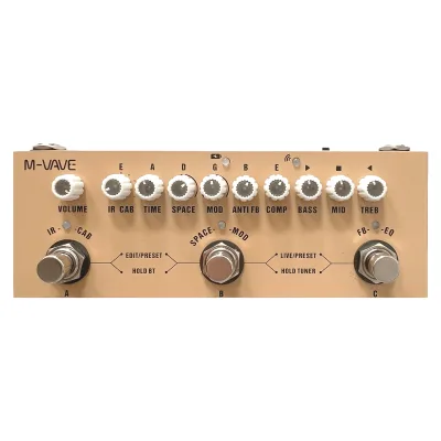 M-VAVE Rechargeable Electric/Guitar Pedal Cube BABY Multi-Effects Delay Chorus Reverb Bass Acoustic Consumer Electronics
