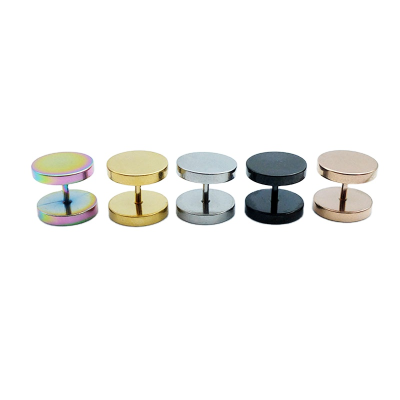 Dongguan Stainless Steel Earrings False Plugs Men Ear Studs