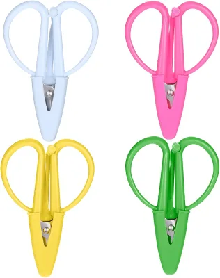 Portable Sharp Mini Sewing Scissors With Silicone Point Protector 6.5 cm Cross Stitch Shears Needlework Tools Custom Packing