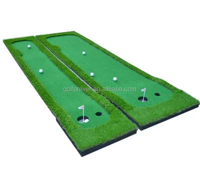 Indoor Customized 0.75*3m Portable Golf Putting Mat With Slope Design Outdoor Personal Putting Green