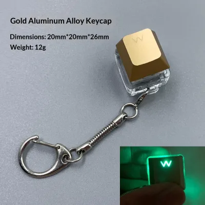Stress-relief Mechanical Toy Keychain RGB Colorful Fingertip Tester Luminous Pendant Translucent Metal Cap Compatible Switches