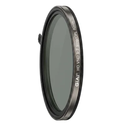 GiAi New VND+CPL 2-in-1 ND8-128 67/72/77/82mm Vignetting - Free and Color Preservation for DSLR Camera