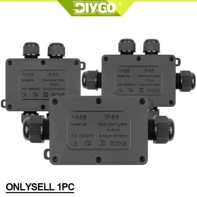 DIY GO Waterproof Junction Box IP68 2/3/4/5/6 Way Outdoor Rain Proof, Can Soak in Water LED Electrical Protection Junction Box