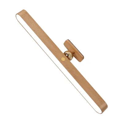 Three-Level Brightness Control LED Mirror Light Solid Wood USB Charging Touch Dimmer for Bathroom Closet or Cabinet Light