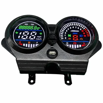 Industry-Standard ABS Material Waterproof Durable High Quality Digital Motorcycle Meter Motorbike Tachometer 12-Month Warranty