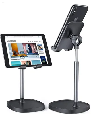 Universal Angle Height Adjustable Desk Stand for Mobile Phones Lazy Bracket Holder Thick Case Friendly Mobile Mounts Stands