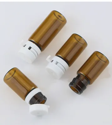 Wholesale Transparent Amber Glass Bottles with Tear Lid Oral Liquid Reagent Medicine Bottle for Cleansing Essential Oils