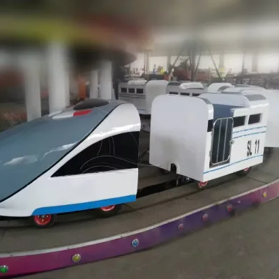 Hot Sale 20 Seats Amusement Theme Park Small Roller Coaster Ride Mini Shuttle High Speed Train Rides for Kids and Adults