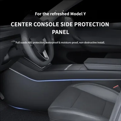 Car Central Control Side Anti-Kick Protector Panel for Refreshed Model Y Interior Modification Anti-Scratch Guard Pad