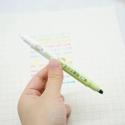 Customized Double-ended Erasable Fluorescent Pen Rich Color Personalized Creative Hand Account Marking Pen