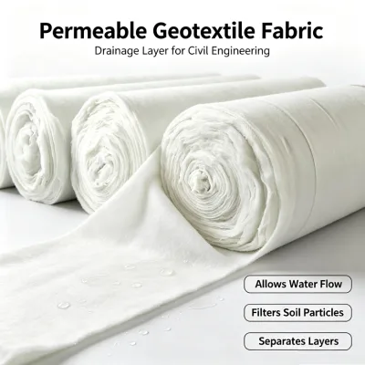 Custom Porous Fiber Geotextile Realize Soil Separation Prevent Different Soil Mixing
