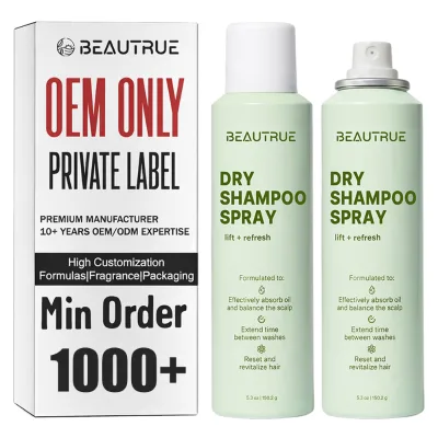 Wholesale Custom Dry Shampoo Spray for Women Hair Oil Absorb Volumizing Powder Waterless Wash Refreshing Scalp Balance Aerosol