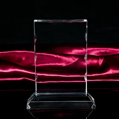 Wholesale Carved Crystal Glass Award Trophy with Custom 3D Logo Design Clear Base Buddhist Style for Souvenir & Business Gifts