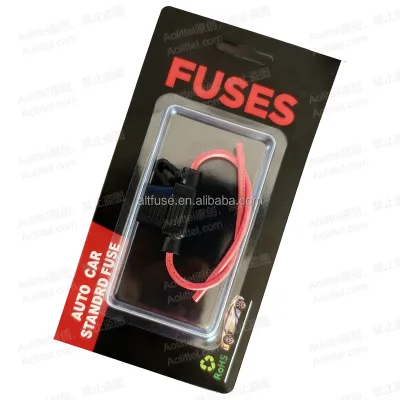 AOLITTEL Custom Packaging 16AWG 30cm Standard Waterproof Horizontal Installation MINI Plastic Fuse Fuseholder Fuses Fuseholders