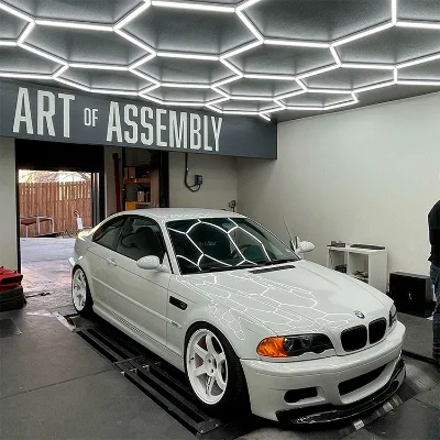 Custom Auto Repair Shop Hexagon Shed Light Factory Detailing Lamp for Car Workshop Garage Parking Luminaires