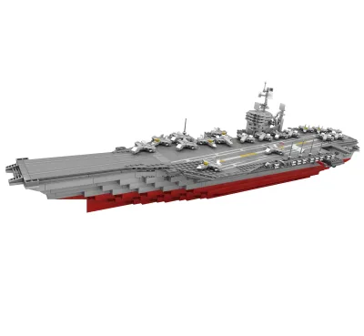 Hot Selling Military Aircraft Carrier DIY Building Blocks Educational Toys