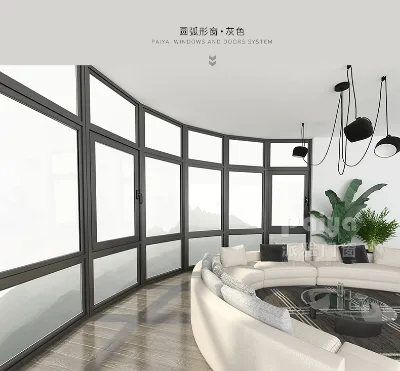 High Quality American Metal Thermal Break Aluminum Powder Coating Custom Special Shape Arched Window