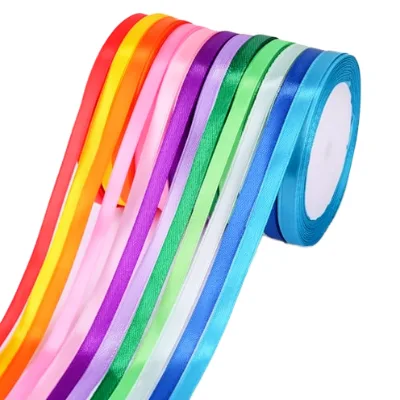 Polyester Satin Ribbon 12 Colors 6mm X 22m DIY Arts Crafts Gift Wrapping Balloons Bows Wedding Ceremony Decoration
