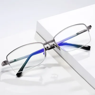 Anti Blue Light Portable Folding Reading Glasses for Men Women Metal Frame Presbyopic Eyeglasses Diopter +1.0 1.5 2 2.5 4.0