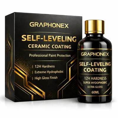 GRAPHONEX Professional Transparent Liquid Ceramic Coating 60ML 12H Hardness Nano Extreme Water Repellent Long Lasting Shine Cars
