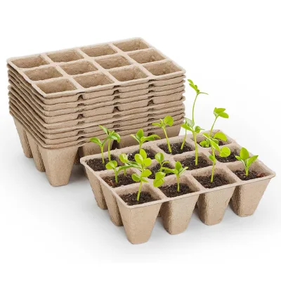 JQ Plant Pulp Seedling Tray, Cuttable and Biodegradable Seed Germination Tray