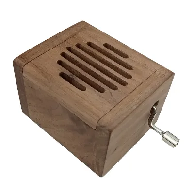 Gifts and Crafts Customization Retro Music Box Wooden Music Box Wooden Box and Wall Label