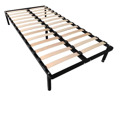 High Quality Iron Bed Frame Wooden Slats Bed Frame in Guangzhou and Foshan Metal Frame Bed