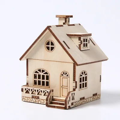 Desk Decoration Assembly Puzzle Educational Assembling Wooden Puzzle 3D Diy Stereo Puzzle