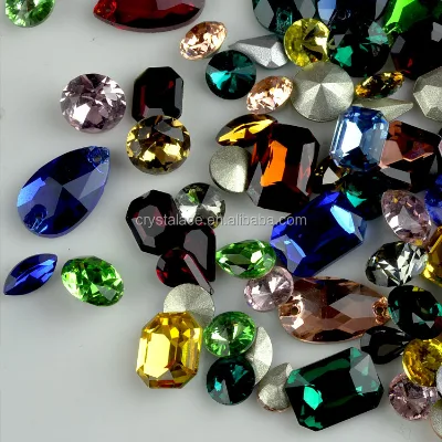 Fancy Glass Stone, Point Back Crystal Colorful Stones, Crystal Rhinestone in China