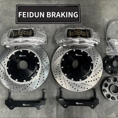 Car 4 Piston Brake Calipers Kit With Electronic Brake Caliper 330mm Disc for 21 Challenger Sxt Audi A3 A5 Lc200 300 Changan CS75