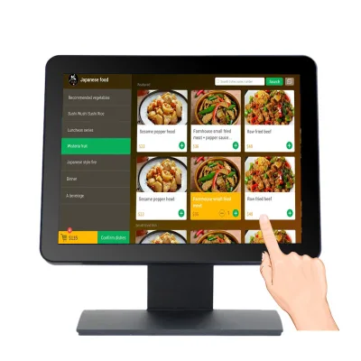 10 Points Capacitive LCD Touch Screen Restaurant POS 19 Inch Touch Screen Monitor with Metal Base