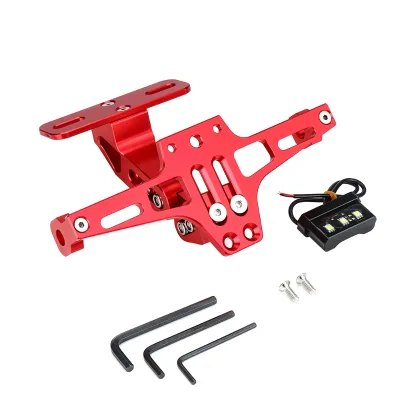 CNC Aluminum Aircraft Tail Rack Holder Rear Flexible License Plate Frame High-quality Motorcycle Accessories