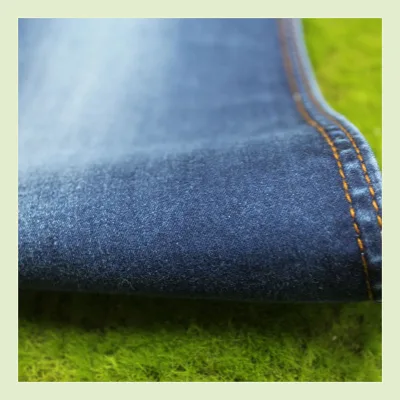 Cotton Polyester Blend Anti-shrink Thin Denim Fabric with Summer Dress Fabric