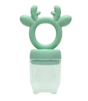 Custom Eco-friendly BPA-Free Silicone Baby Food Pacifier Kids Fruit Nibbler with Fresh Fruit Design Manual Driven