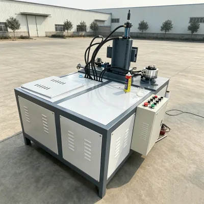 Automatic Round Pipe Edging Machine Metal Pipe External Flanging Machine for Steel Pipe Flanging for 4mm Flap Width Steel Sheet
