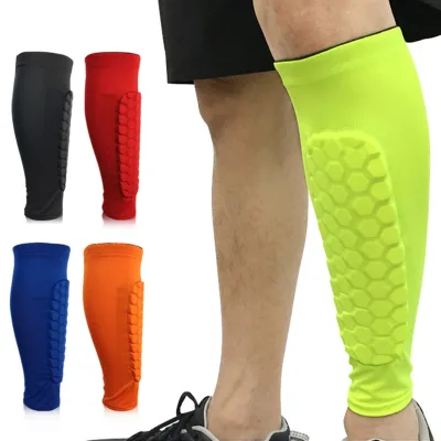 Honeycomb Football Shields Soccer Shin Guard Football Legging Shin Pads Leg Sleeves Adult Support Protective Gear