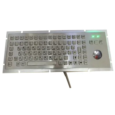 Industrial kiosk machine metal keyboard with russian layout