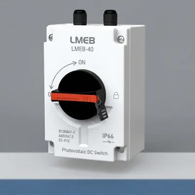 LMEB Outdoor Waterproof Solar M12 DC Switch Photovoltaic DC Switch with IP66 Level 1200V 32A for DC 12V Systems