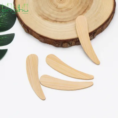 Flat Bamboo Face Mask Spatula Short Handle Wooden Tool for Deep Cleansing Mask