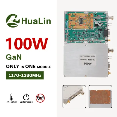 HZ11701280-100SV Auto Scan 100W GaN RF Module Easy to Use L Band 1170-1280MHz Major Event Security Rf Power Amplifier
