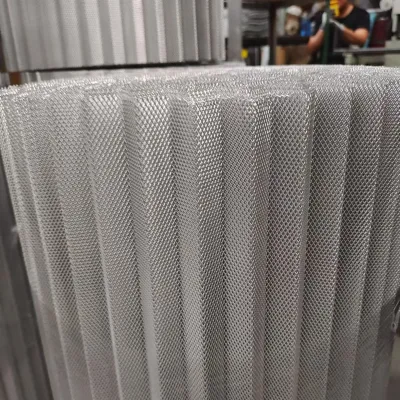 Factory-price Wholesale Aluminum-framed Range Hood Oil-removal Filter Corrugated Mesh Aluminum Diamond-pattern Wave Mesh