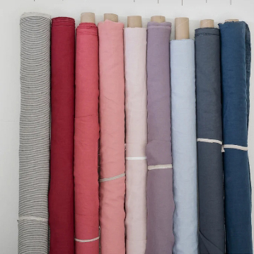 100% Natural Linen Fabric Yard Softened Handmade Techniques Customizable Sizes Various Colors for Napkins and Accessories