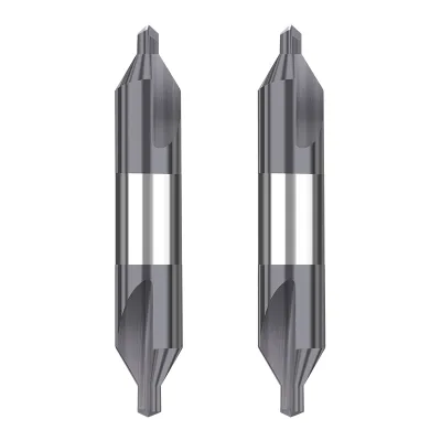Carbide Tungsten Steel Center Bit Double Head Hard A-coated Fixed Core Drill 60 Degree Long Steel Point Drill