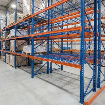 Precision Made Wire Mesh Snap in Dividers for Pallet Rack Decking Custom Wire Metal Grating Decking Warehouse Management